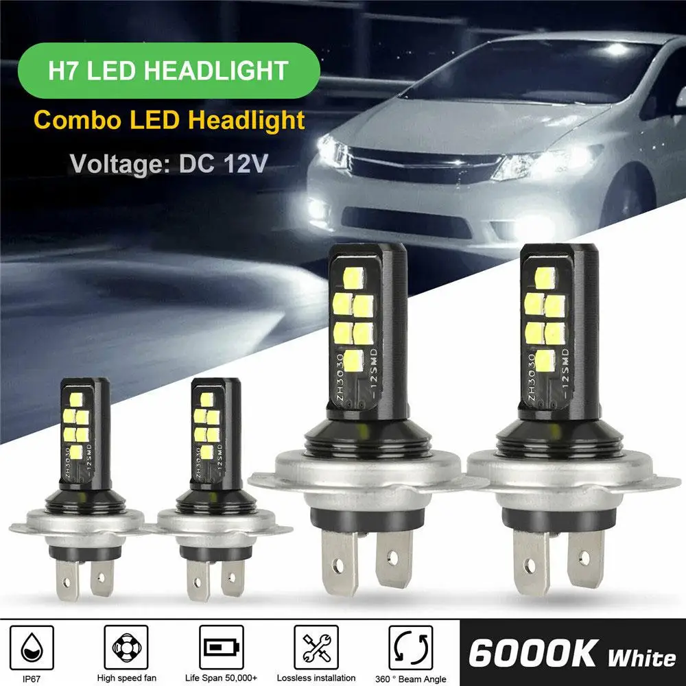 Car H7 Led,car Accessories Tools Bulbs High Low Beam Led
